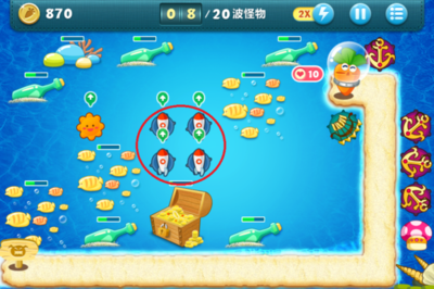 深海之战，布阵为王：《保卫萝卜》11关金萝卜攻略